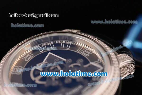 Ulysse Nardin Freak Automatic Steel/Diamond Case with Black Dial and Black Leather Strap (EF) - Click Image to Close